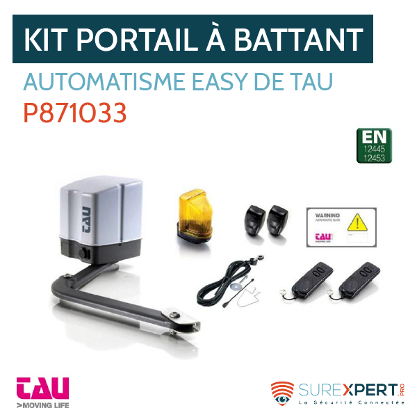 KIT 2 MOTORÉDUCTEURS AVEC ACCESSOIRES POUR PORTAILS BATTANTS TAU