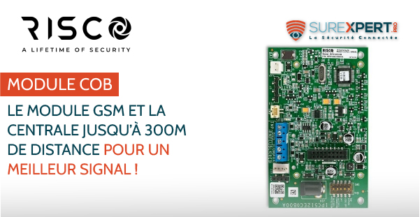 RP512ECOB : le module COB risco pour dépoter le module d'extension GSM de la centrale