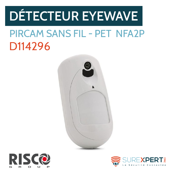 Détecteur PIRCAM sans fil radio Eyewave PET RWX95CMP