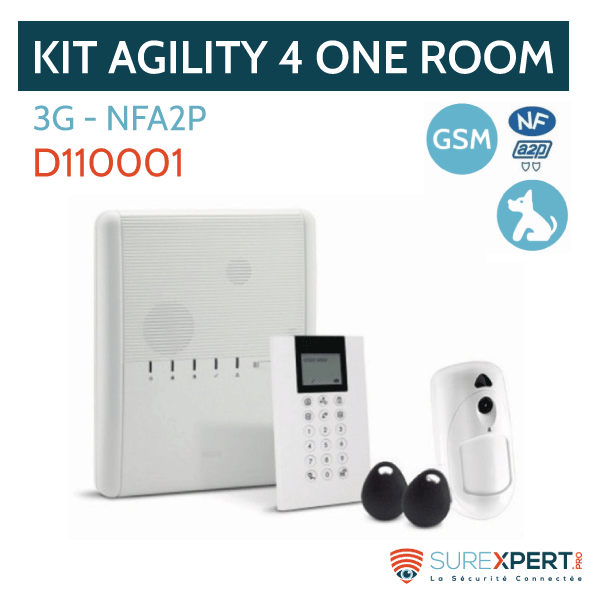 Kit Agility 4 Risco 3G One Room