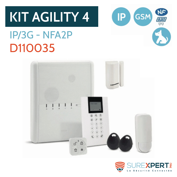 Kit Agility 4 Risco IP 3G