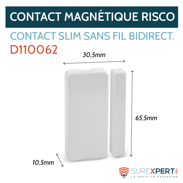 Contact magnétique slim sans fil RISCO