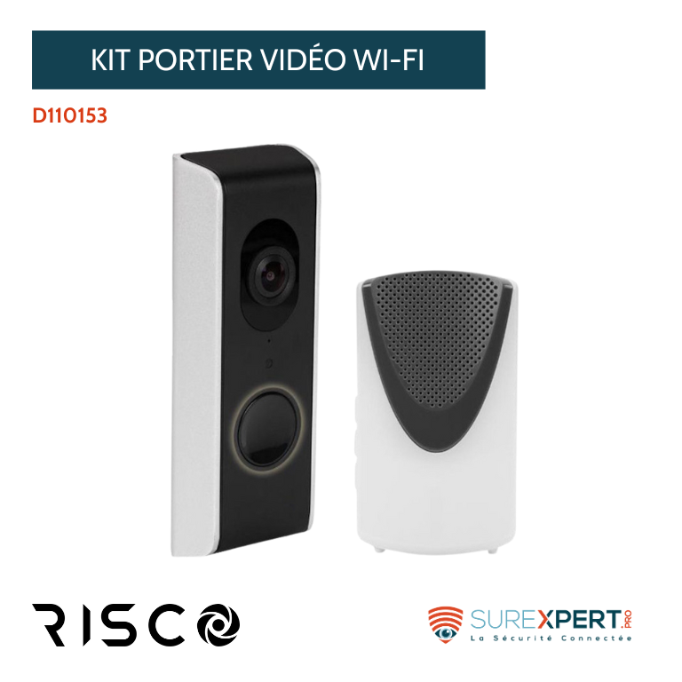Kit portier vidéo wifi compatible centrale d'alarme Lightsys+ de risco