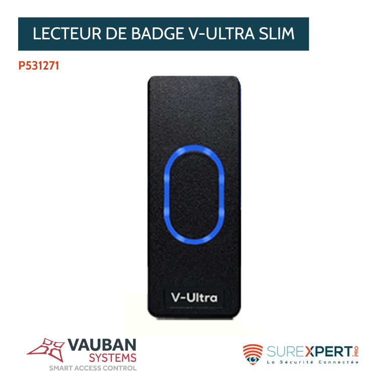 Lecteur de badge V-Ultra slim de Vauban Systems